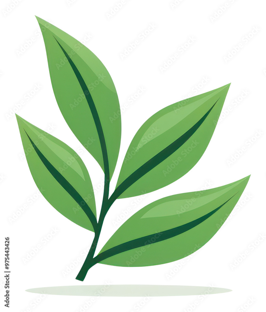 Naklejka premium PNG Tea leaves herbal plant herbs.