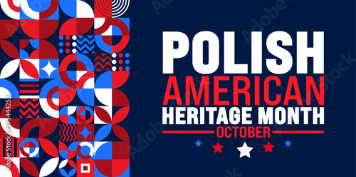 Polish American Heritage Month background or banner design template is observed every year in October. Holiday concept. Template for card, poster, placard, template. eps 10