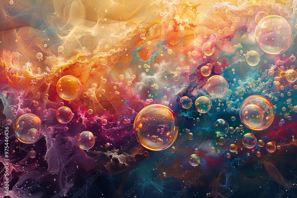Abstract background with colorful bubbles and swirling patterns. Perfect for design projects, social media, and more. Abstract background with colorful bubbles and swirling patterns. Perfect for design projects, social media, and more.