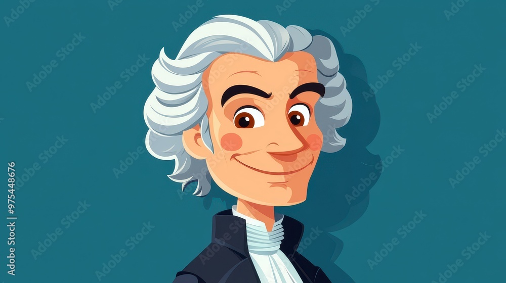 Discover a vibrant, modern illustration of a famous philosopher, capturing their essence in a unique and playful style. Discover a vibrant, modern illustration of a famous philosopher, capturing their essence in a unique and playful style.