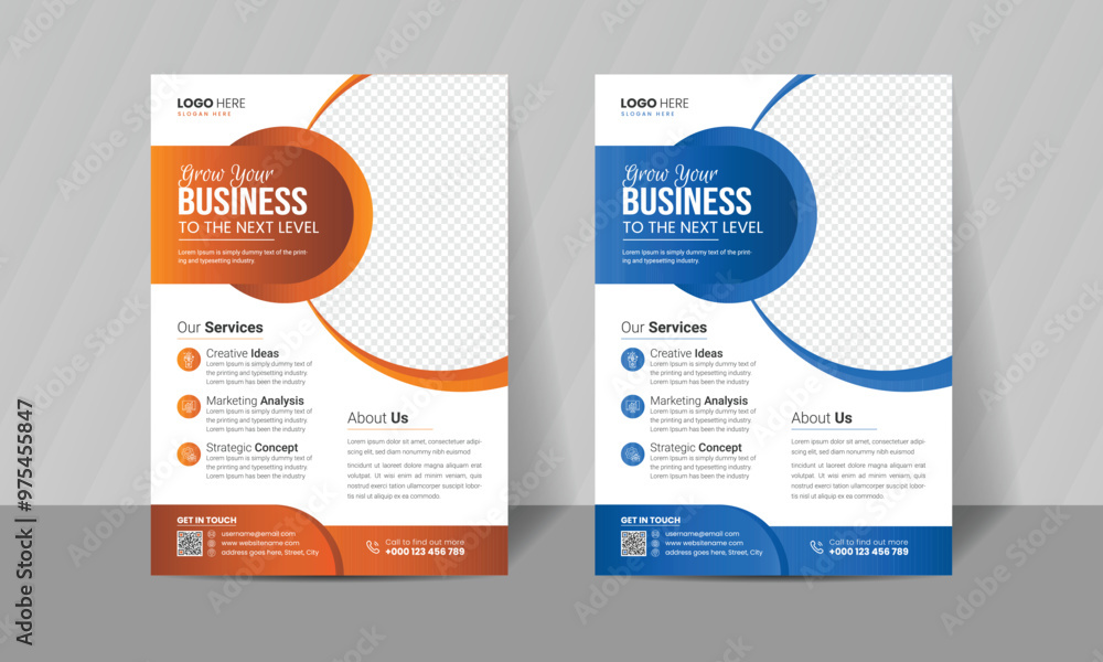 Corporate business flyer and Brochure template design, Digital marketing flyer, cover design layout, vector template in A4 size Corporate business flyer and Brochure template design, Digital marketing flyer, cover design layout, vector template in A4 size