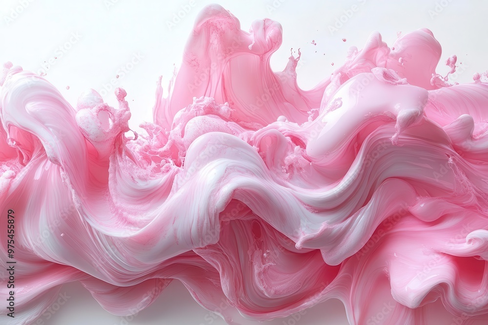 mesmerizing swirls of liquid pink paint frozen in time fluid abstract forms create a futuristic 3d sculpture isolated on white blending art and science in a captivating visual display mesmerizing swirls of liquid pink paint frozen in time fluid abstract forms create a futuristic 3d sculpture isolated on white blending art and science in a captivating visual display