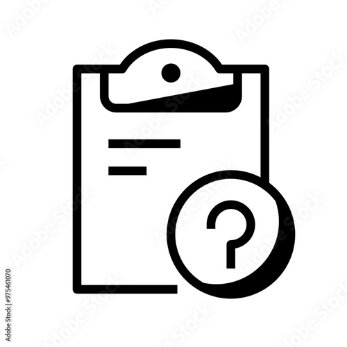 cipboard with question mark