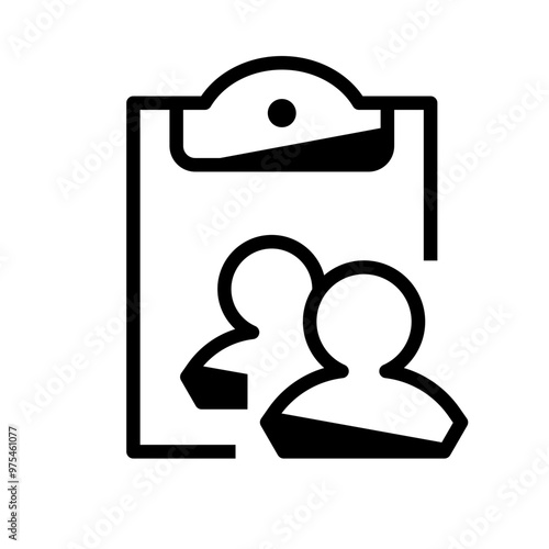 clipboard with group sign