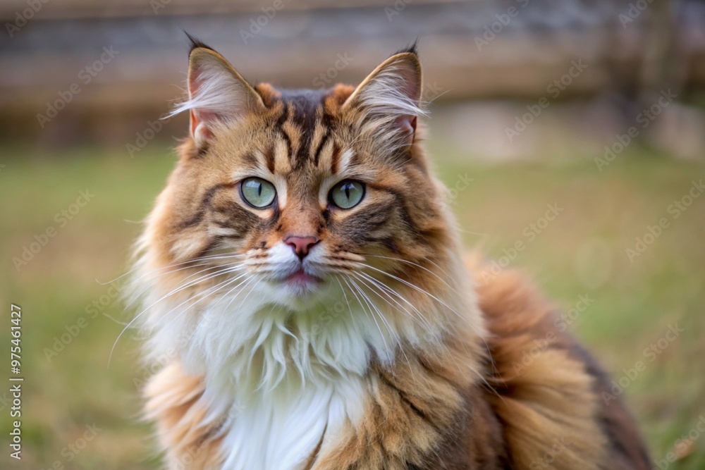 Majestic Bengal Cat Sitting Outdoors in a Beautiful Garden Setting
Majestic Bengal Cat Sitting Outdoors in a Beautiful Garden Setting