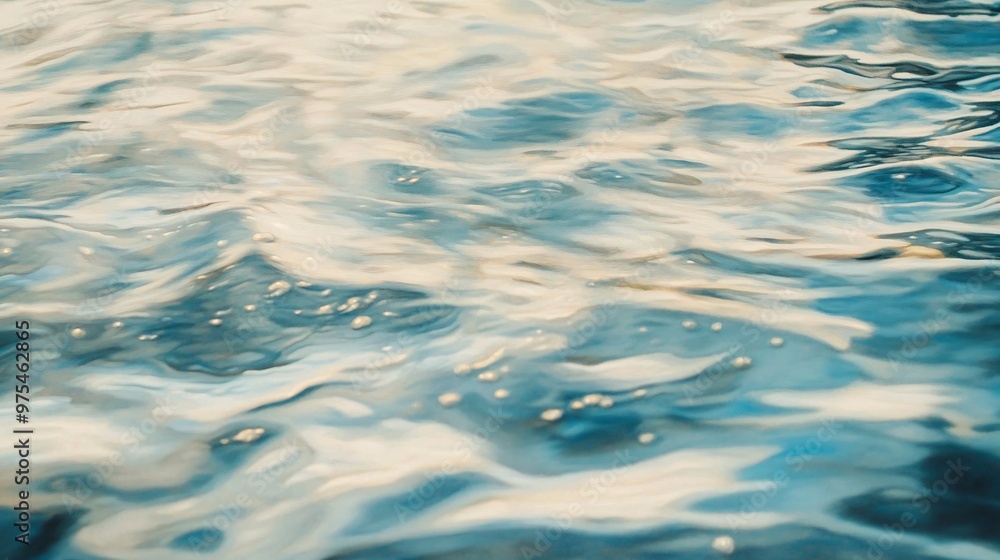 Deep Blue Water Ripples with Soft Light Reflections Deep Blue Water Ripples with Soft Light Reflections