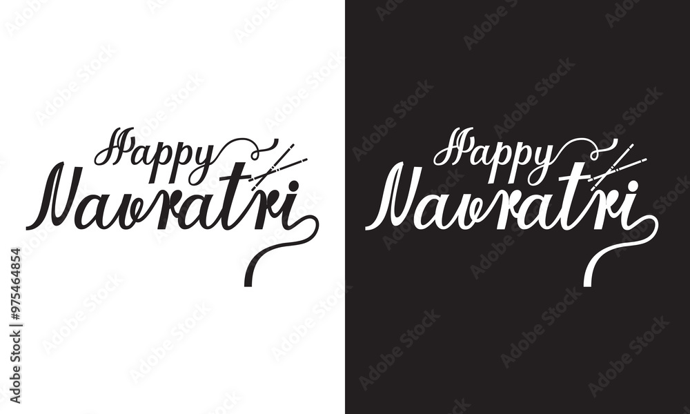 Happy Navratri. Vector typography set for banner design. Festival of India. Illustration of Navratri with beautiful calligraphy. Happy Navratri. Vector typography set for banner design. Festival of India. Illustration of Navratri with beautiful calligraphy.