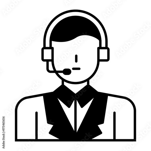 commentator black fill icon