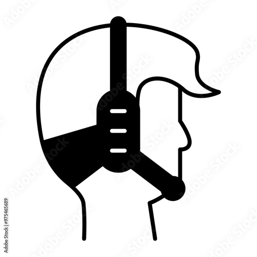 Headgear black fill icon