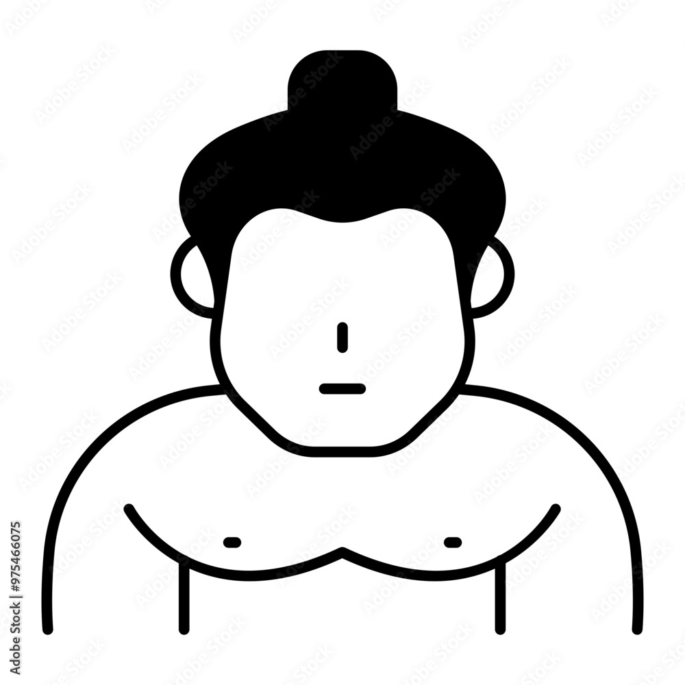 Obraz premium sumo black fill icon