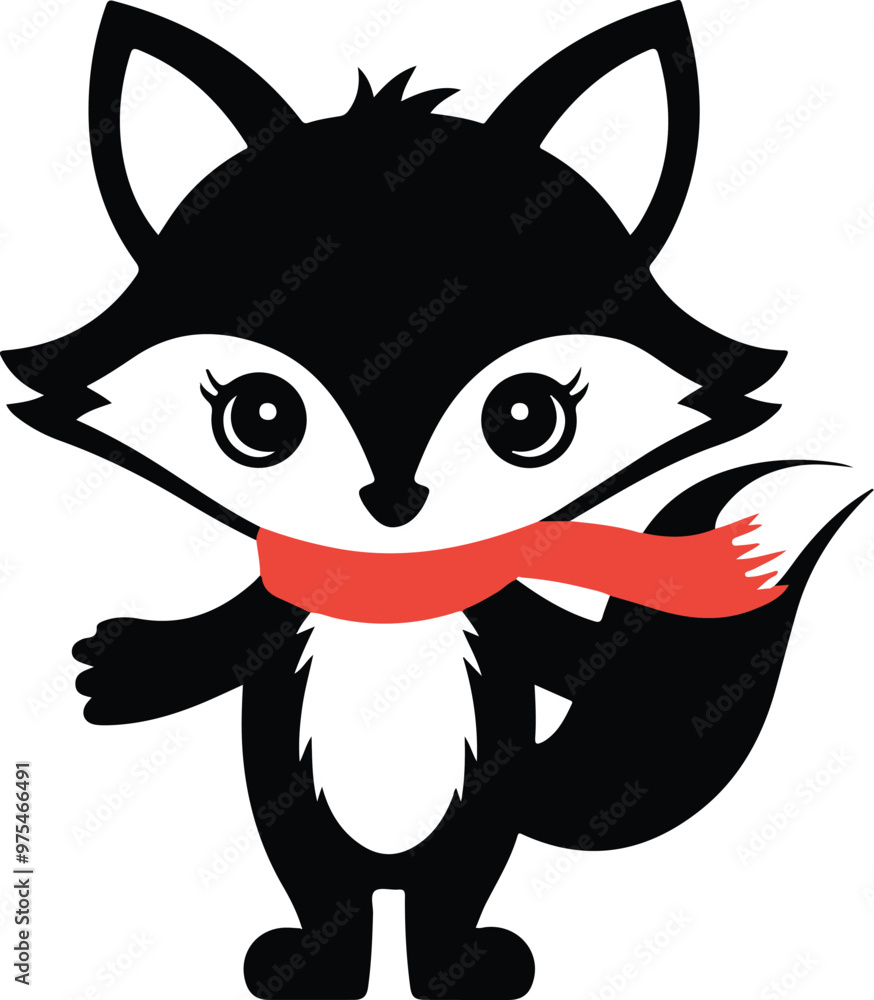 Obraz premium Cute fox mascot character vector design