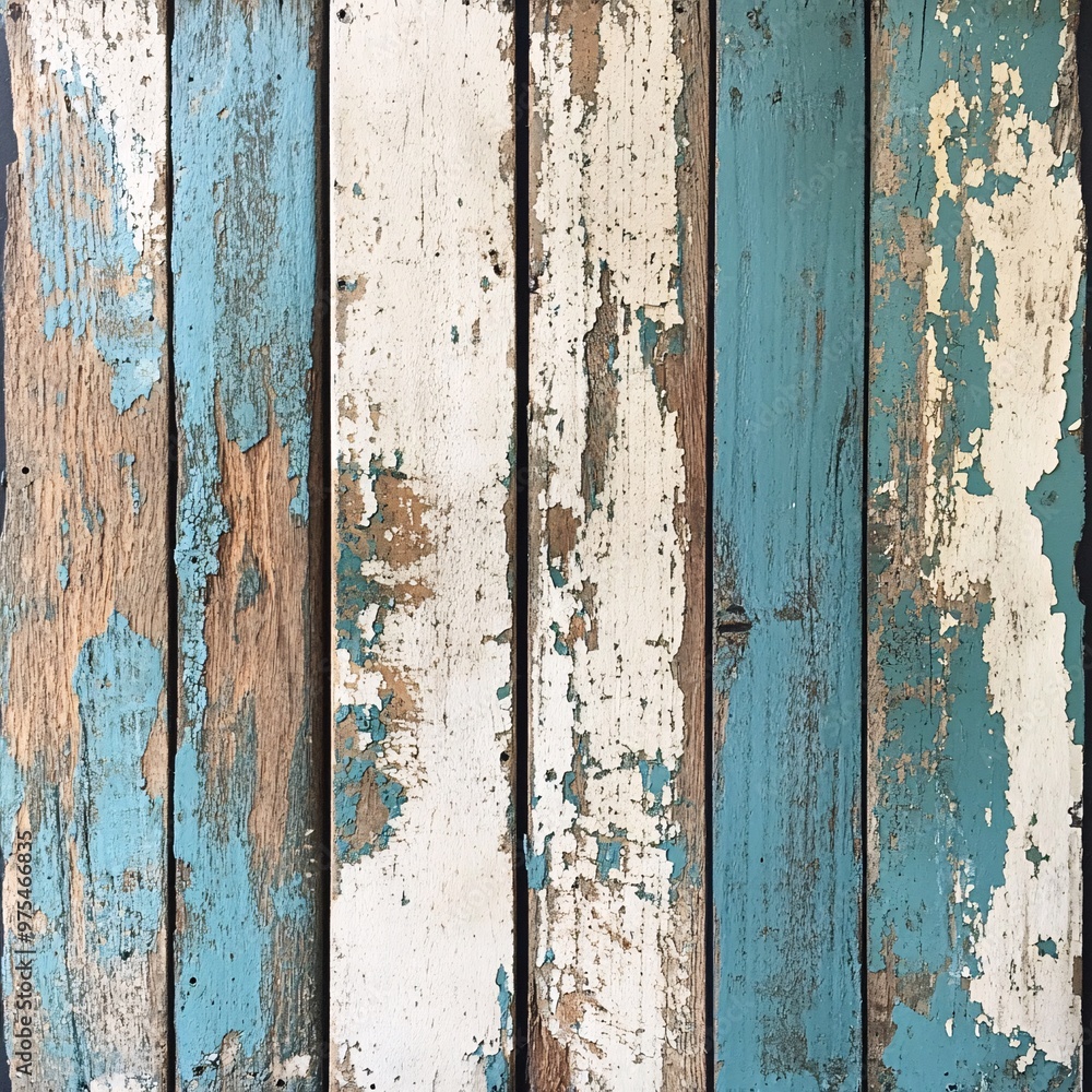Weathered Peeling Paint on Rustic Wooden Boards Weathered Peeling Paint on Rustic Wooden Boards
