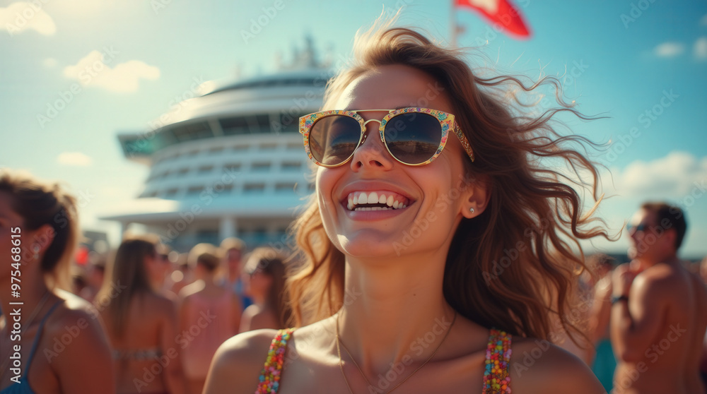 Vibrant Smiling People Solo Shots at Cruise Ship Music Festivals: Sunset, Sea Views, and Tropical Vibes Vibrant Smiling People Solo Shots at Cruise Ship Music Festivals: Sunset, Sea Views, and Tropical Vibes