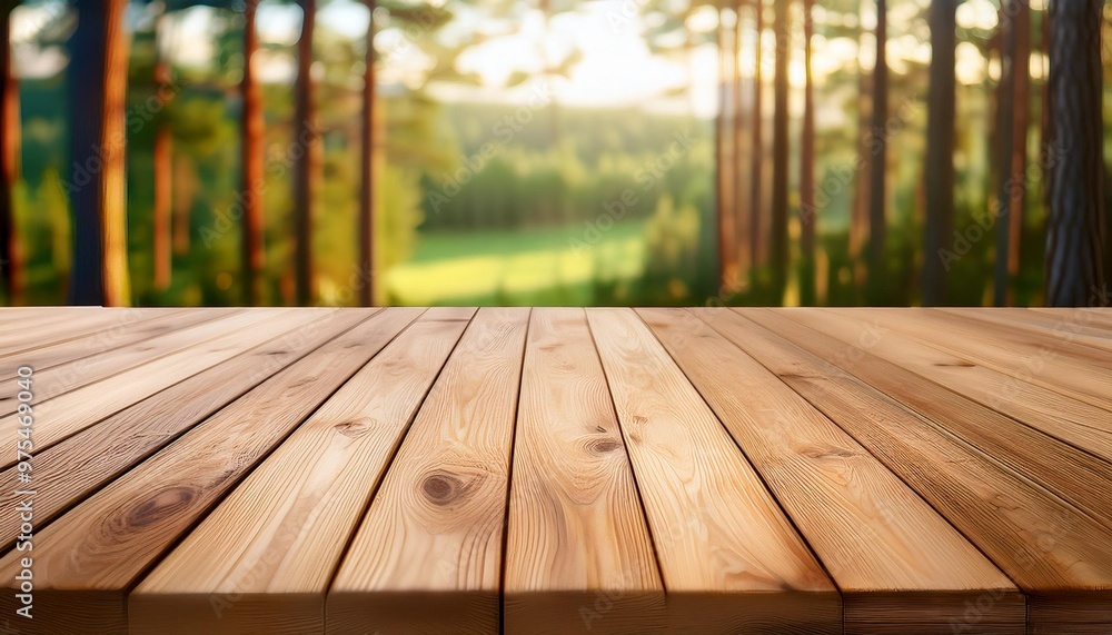 Raw pine wood planks with depth of field on a natural background Raw pine wood planks with depth of field on a natural background