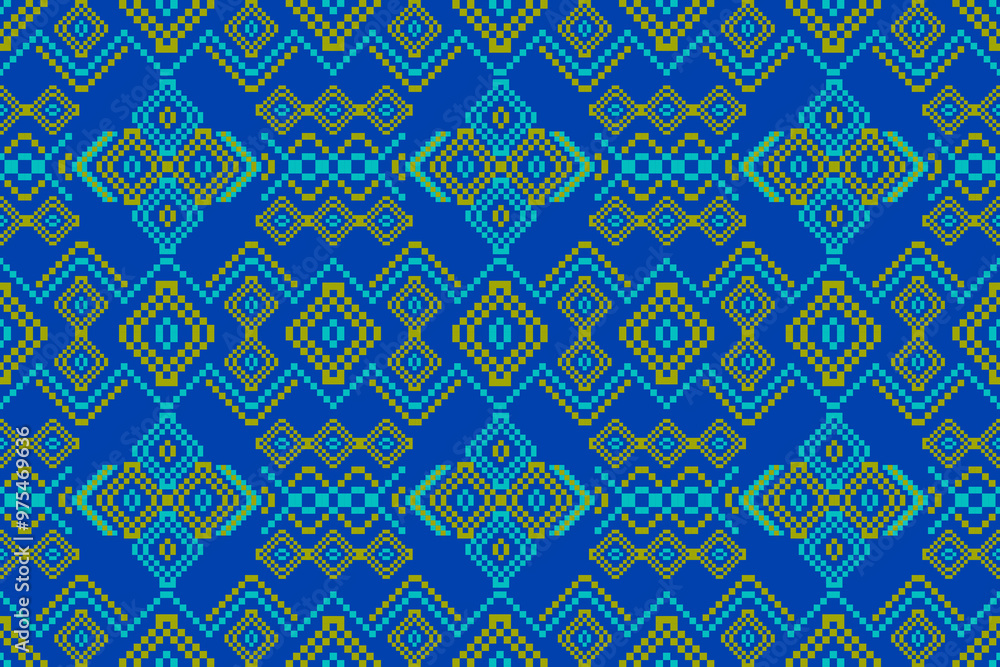 Pixel knitted pattern illustration, beautifully integrated and harmoniously designed Pixel knitted pattern illustration, beautifully integrated and harmoniously designed