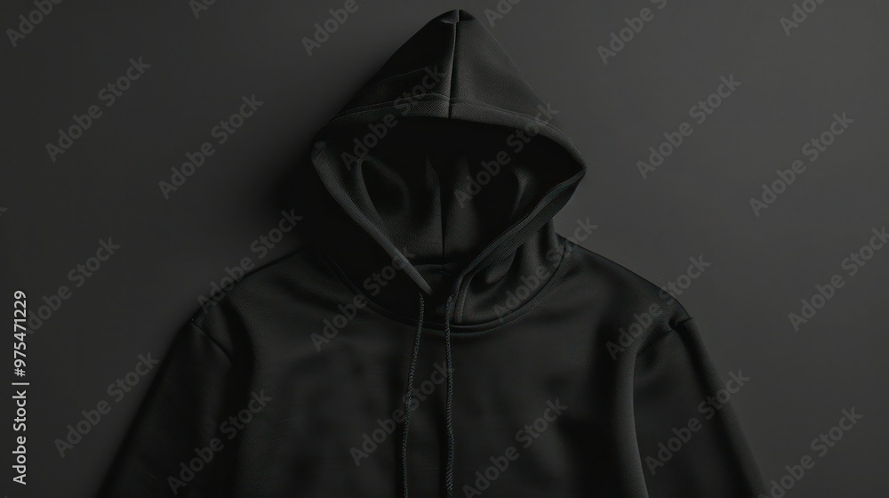 Blank Hoodie Mockup with black color.