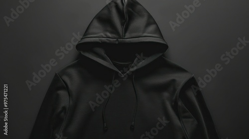 Blank Hoodie Mockup with black color.