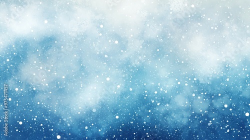 Abstract blue and white background with snowy effect.