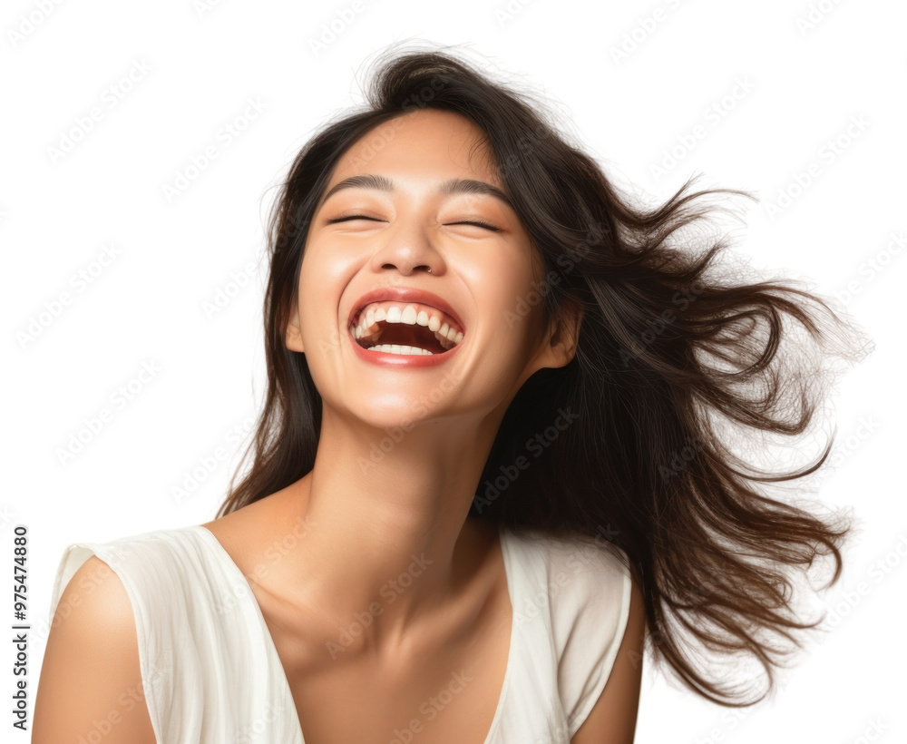 PNG Thai woman laughing smile adult.