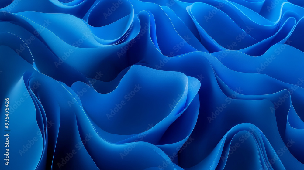 Obraz premium A background with blue shapes that blend into each other, created using computer graphics.