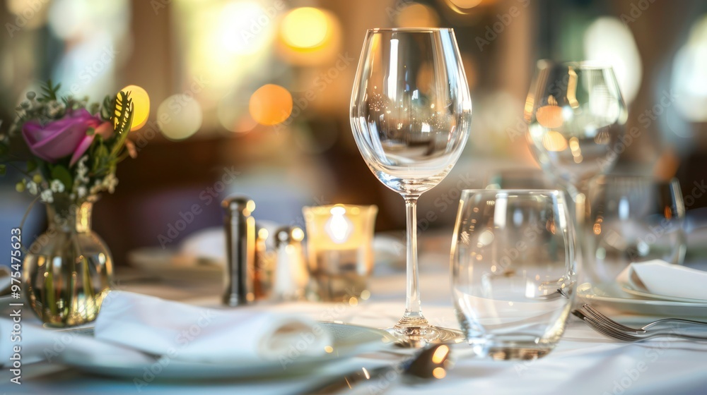 Luxury travel concept featuring fine dining in an exclusive fancy restaurant with exquisite cuisine and great service Luxury travel concept featuring fine dining in an exclusive fancy restaurant with exquisite cuisine and great service