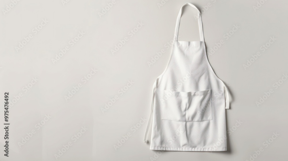 Mockup of a white apron on a blank background for showcasing products and branding. Concept Product Display, Branding Mockup, White Apron, Blank Background, Photography Template Mockup of a white apron on a blank background for showcasing products and branding. Concept Product Display, Branding Mockup, White Apron, Blank Background, Photography Template