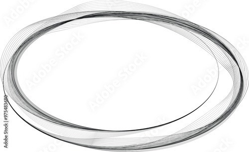 Abstract oval Lines .Elliptical frame with many circles . Vector highlight ellipse line design .Round line art border frame .Concentric oval circles logo .Doodle strokes in oval form . 