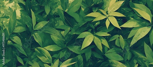 Wallpaper Mural Abstract texture of green leaves featuring a nature inspired pattern perfect for a tropical themed background Torontodigital.ca