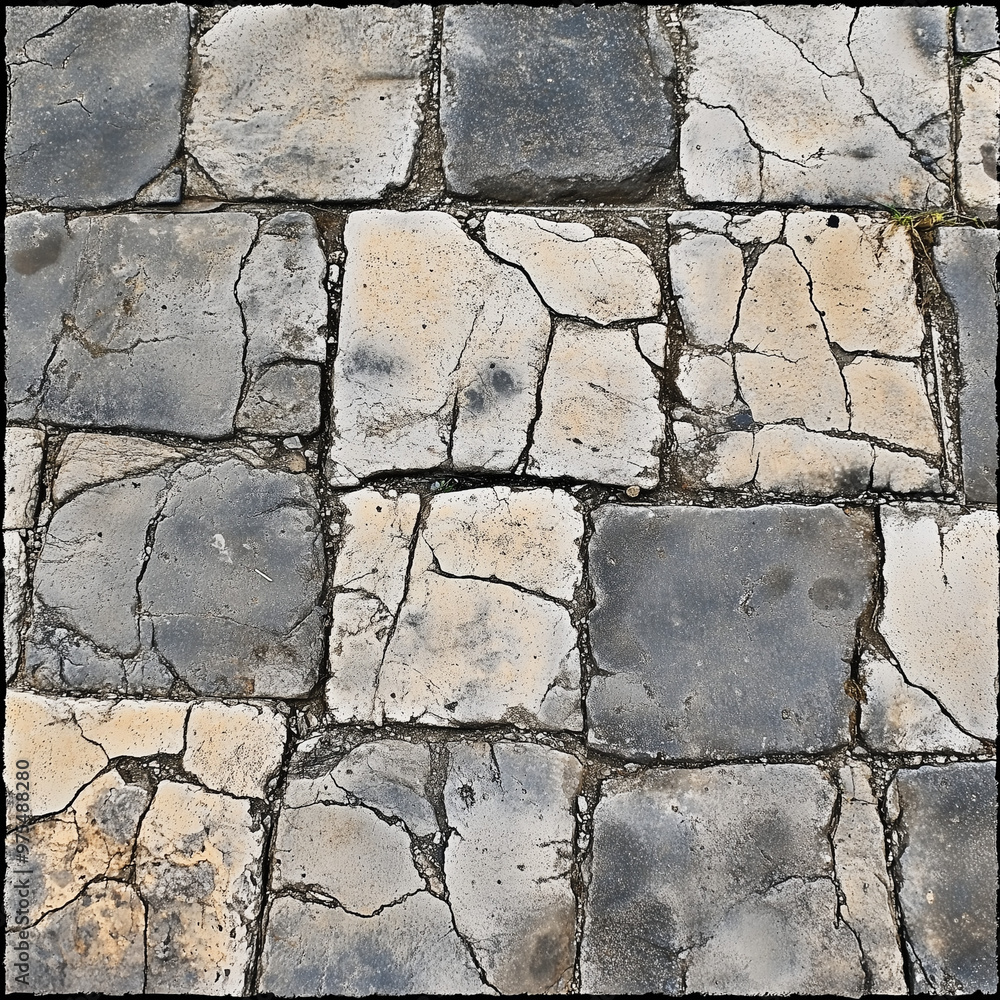 Obraz premium floor texture, stone pavement, pattern road