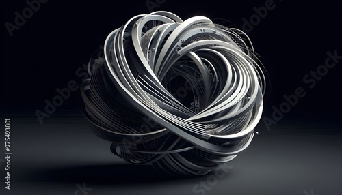 Abstract futuristic shape, 3d render