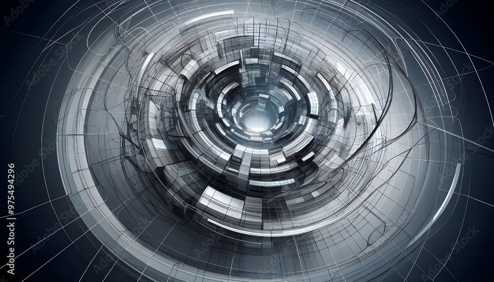 Abstract futuristic shape, 3d render Abstract futuristic shape, 3d render