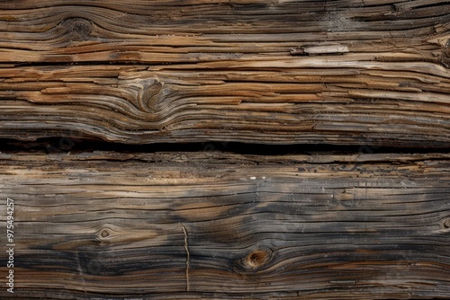 Close-up of weathered wood showing intricate grain patterns, natural textures, and aged, rustic appearance.