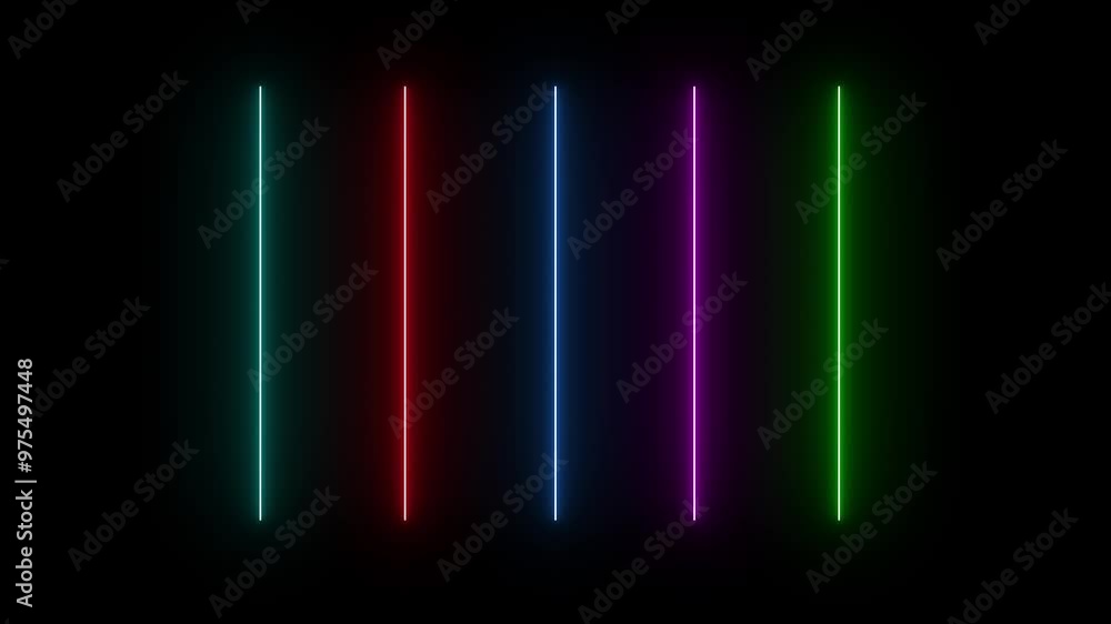 Animation loop of glowing and bright colorful laser light animation on black background Animation loop of glowing and bright colorful laser light animation on black background