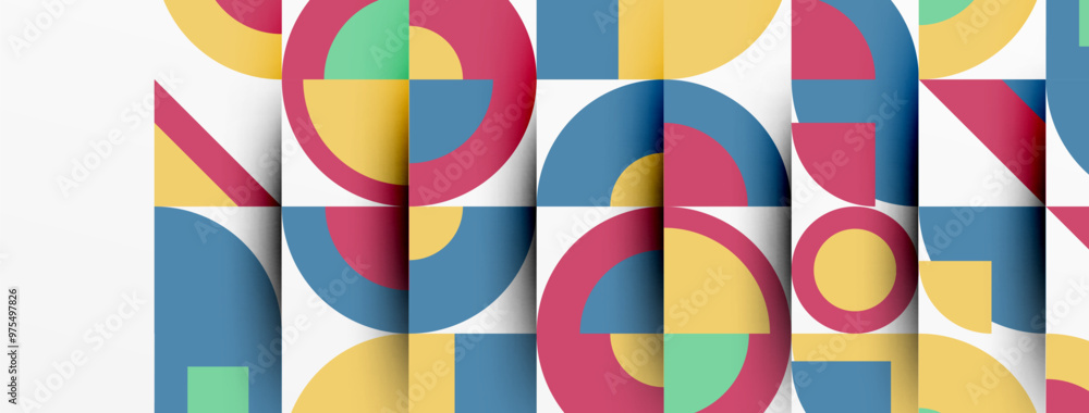 Geometric design abstract background - circles squares Geometric design abstract background - circles squares