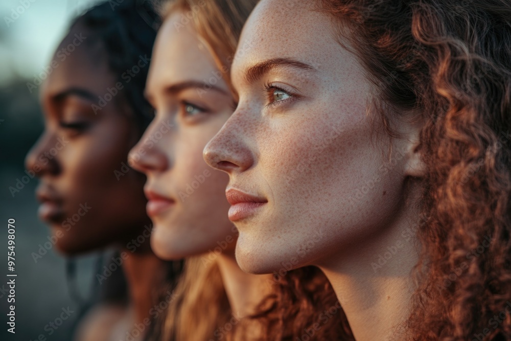 Obraz premium Women Standing Together
