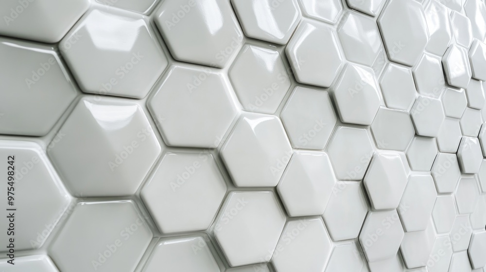 White Hexagon Wall Close Up White Hexagon Wall Close Up