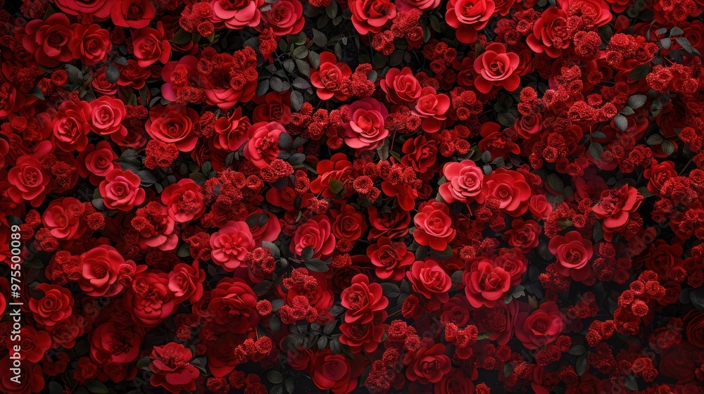 Close-up of a background of a bunch of fresh red roses. Close-up of a background of a bunch of fresh red roses.