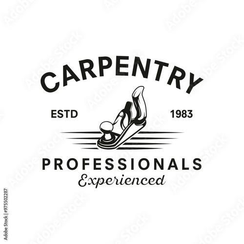 wood work carpenter on white background vector illustration