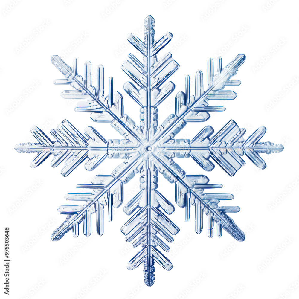 PNG Intricate crystal snowflake design PNG Intricate crystal snowflake design