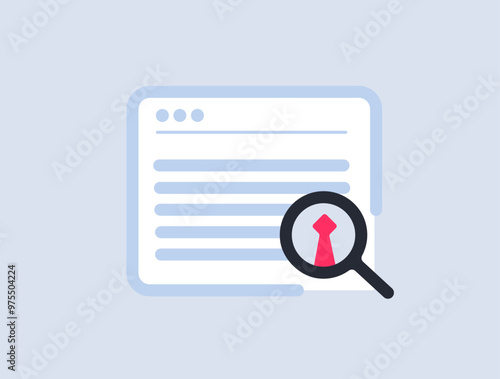 Searching for job employment illustration