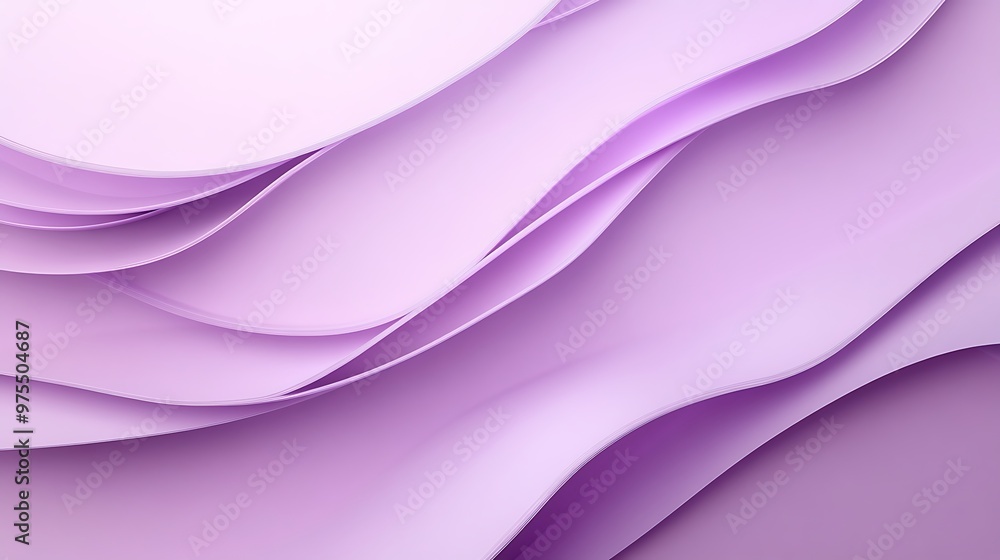 Obraz premium Light lavender monochrome background with a smooth gradient, designed with an empty left side for text or promotional content