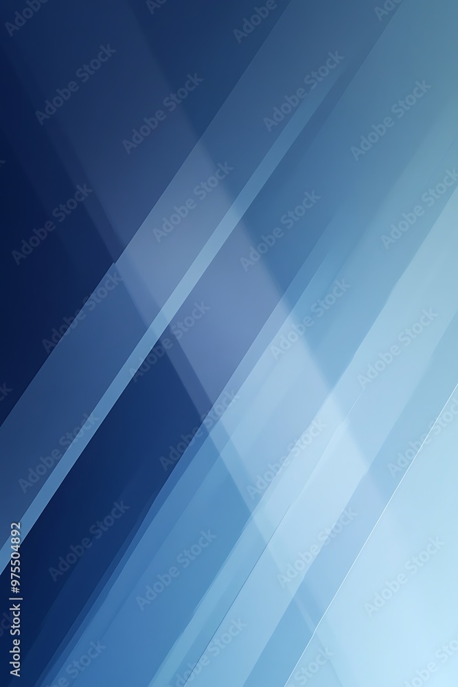 Obraz premium Soft blue background with a subtle diagonal fade, creating a clear and simple area for bold text at the center