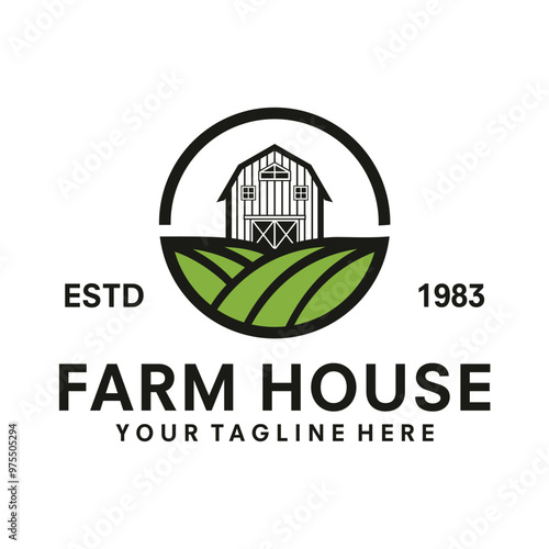 Farm Logo Design Vector Template