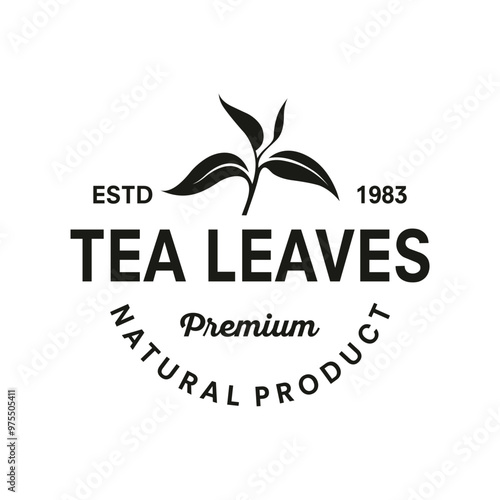 tea leaves logo vector template illustration design