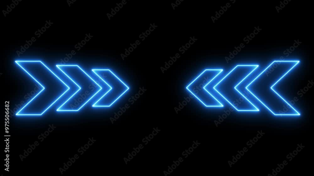 neon arrow animation video .arrows point to the midpoint. neon arrow animation video .arrows point to the midpoint.