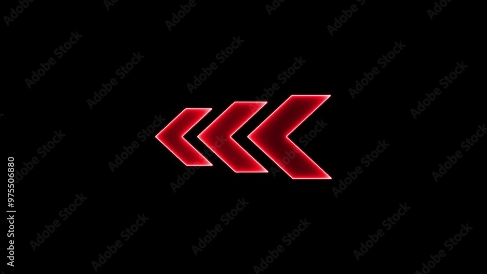 neon direction arrow animation ,and arrows point left. neon direction arrow animation ,and arrows point left.