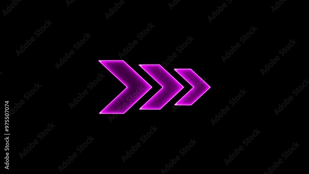 neon direction arrow animation ,and arrows point right. neon direction arrow animation ,and arrows point right.