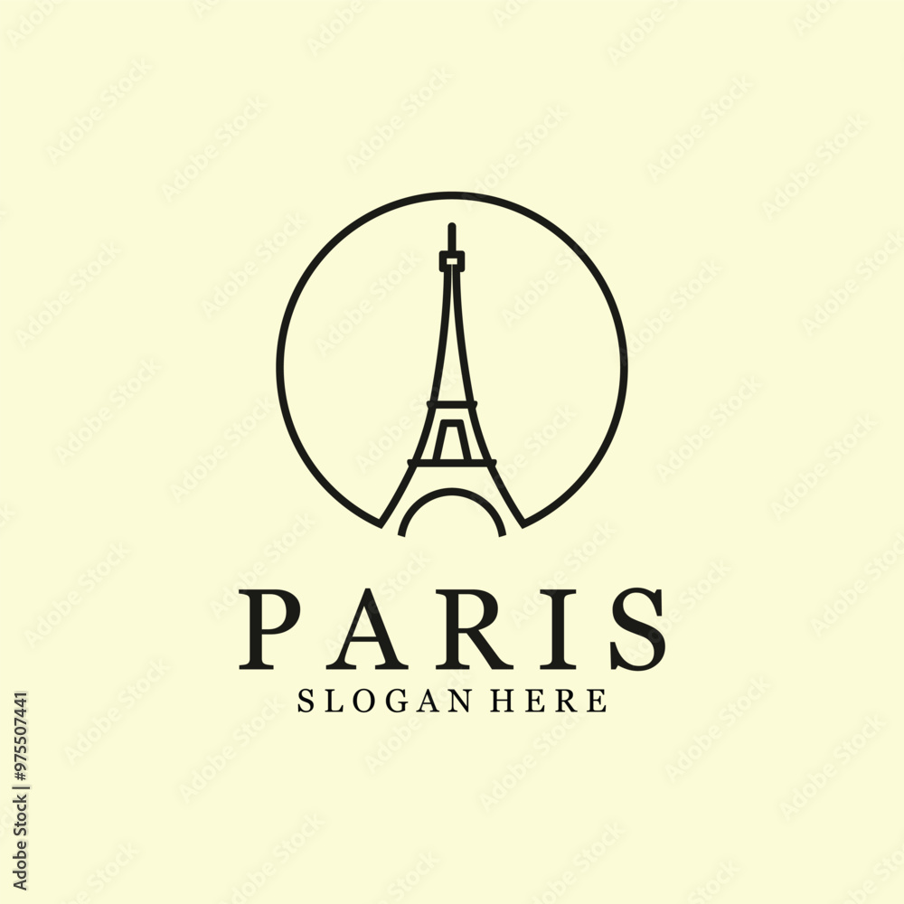 Eiffel Tower Black Silhouette Vector Illustration Eiffel Tower Black Silhouette Vector Illustration
