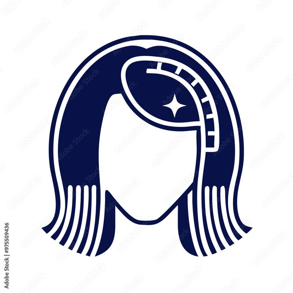 Fototapeta premium Hair Color Icon. Hairdresser, barber, colorist, hair care