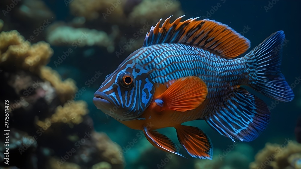 Angel Fish For a spot on the head, resembling a crown, an angel, and received one of its names angel fish Queen. Angel Fish For a spot on the head, resembling a crown, an angel, and received one of its names angel fish Queen.